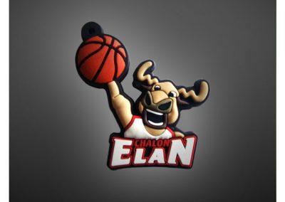 Porte-clés PVC souple relief 2D Elan Chalon Basketball