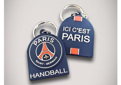 Porte-clés PVC souple relief 3D double face PSG HANDBALL