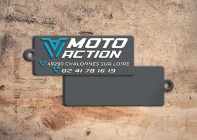 Porte-clé en PVC 2D du logo personnalisé d'une concession de moto