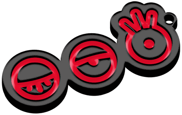 porte-clés-métal-emaille-2D-finition-noire-DANDELOOO