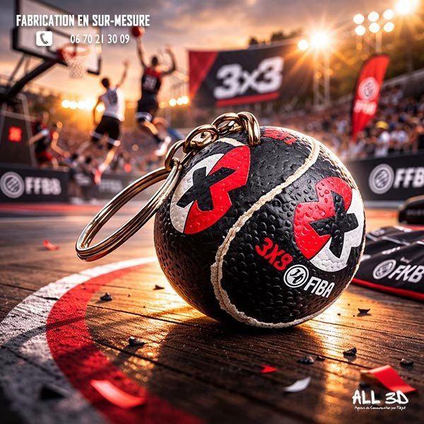 Porte-clés basketball personnalisé