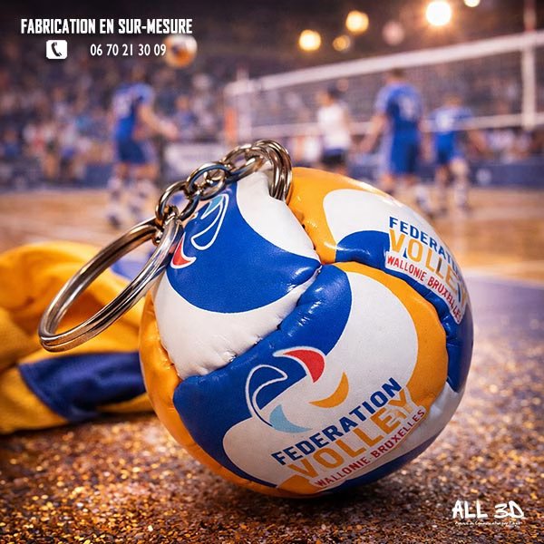 Porte-clés volleyball personnalisé