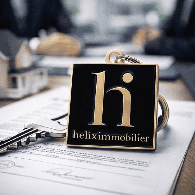 Étude de cas porte-clés métal réseau immobilier