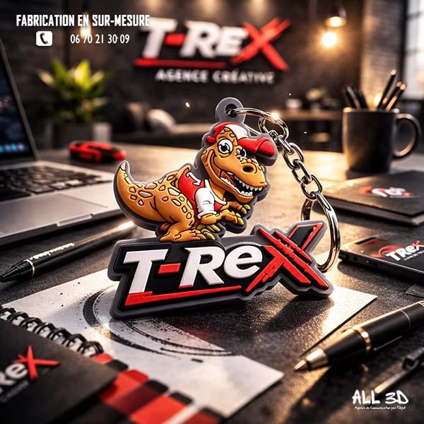 Porte-clés PVC 3D effet volume premium