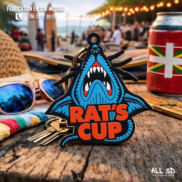 Porte-clés PVC personnalisé 2D avec logo