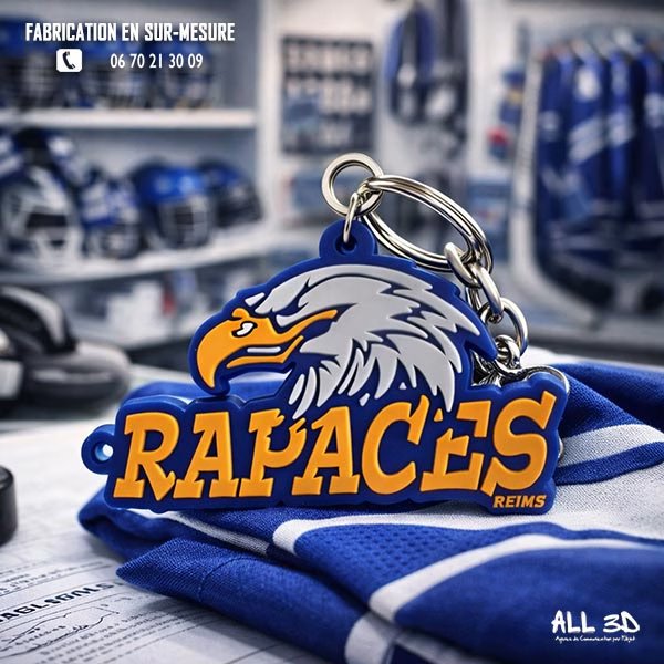 Porte-clés PVC 2D personnalisé avec logo